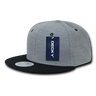 Decky 6 Panel High Profile Structured Melton Snapback | Decky 1087 Ash/Black OSFM
