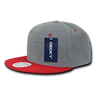 Decky 6 Panel High Profile Structured Melton Snapback | Decky 1087 Ash/Red OSFM