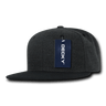 Decky 6 Panel High Profile Structured Melton Snapback | Decky 1087 Charcoal/Black OSFM