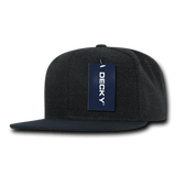 Decky 6 Panel High Profile Structured Melton Snapback | Decky 1087 Charcoal/Navy OSFM