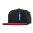 Decky 6 Panel High Profile Structured Melton Snapback | Decky 1087 Charcoal/Red OSFM
