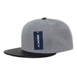 Decky 6 Panel High Profile Structured Melton Vinyl Snapback | Decky 1115 Ash/Black OSFM