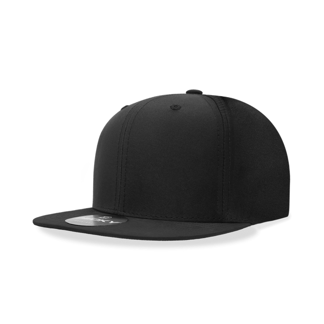 Decky 6 Panel High Profile Structured Performance Snapback | Decky 6223 Black Black