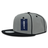 Decky 6 Panel High Profile Structured Piped Snapback | Decky 1078 Black OSFM