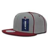 Decky 6 Panel High Profile Structured Piped Snapback | Decky 1078 Cardinal OSFM