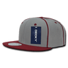 Decky 6 Panel High Profile Structured Piped Snapback | Decky 1078 Cardinal OSFM