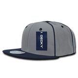 Decky 6 Panel High Profile Structured Piped Snapback | Decky 1078 Navy OSFM