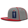 Decky 6 Panel High Profile Structured Piped Snapback | Decky 1078 Red OSFM