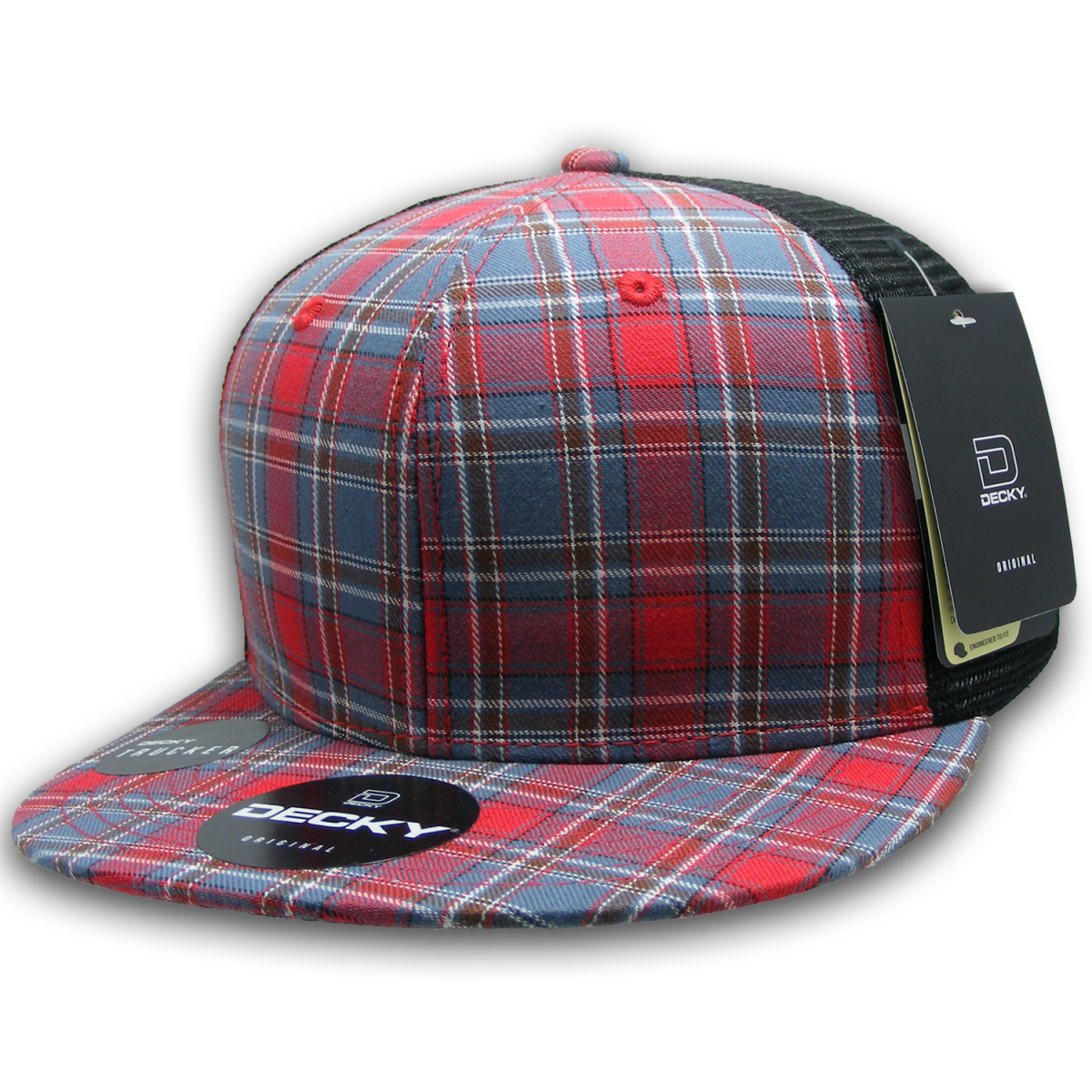 Decky 6 Panel High Profile Structured Plaid Trucker | Decky 6016 6016 - 108 OSFM