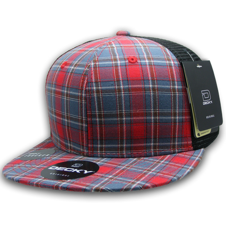 Decky 6 Panel High Profile Structured Plaid Trucker | Decky 6016 6016 - 108 OSFM