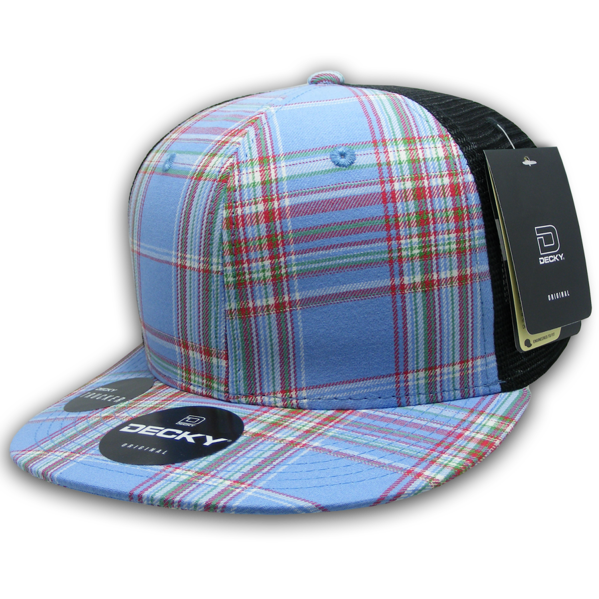 Decky 6 Panel High Profile Structured Plaid Trucker | Decky 6016 6016 - 112 OSFM