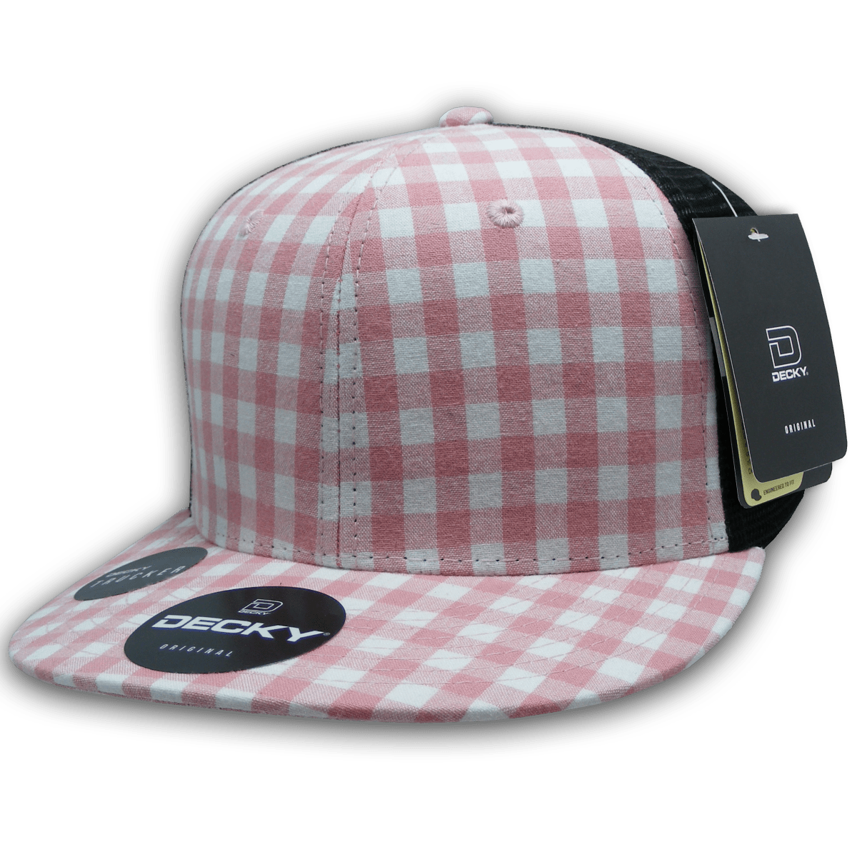 Decky 6 Panel High Profile Structured Plaid Trucker | Decky 6016 6016 - 144 OSFM