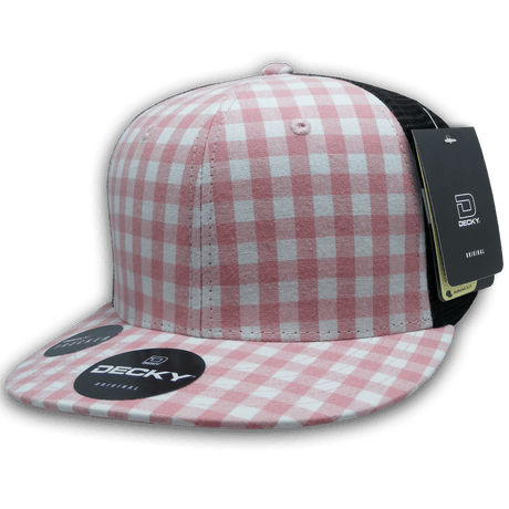 Decky 6 Panel High Profile Structured Plaid Trucker | Decky 6016 6016 - 144 OSFM