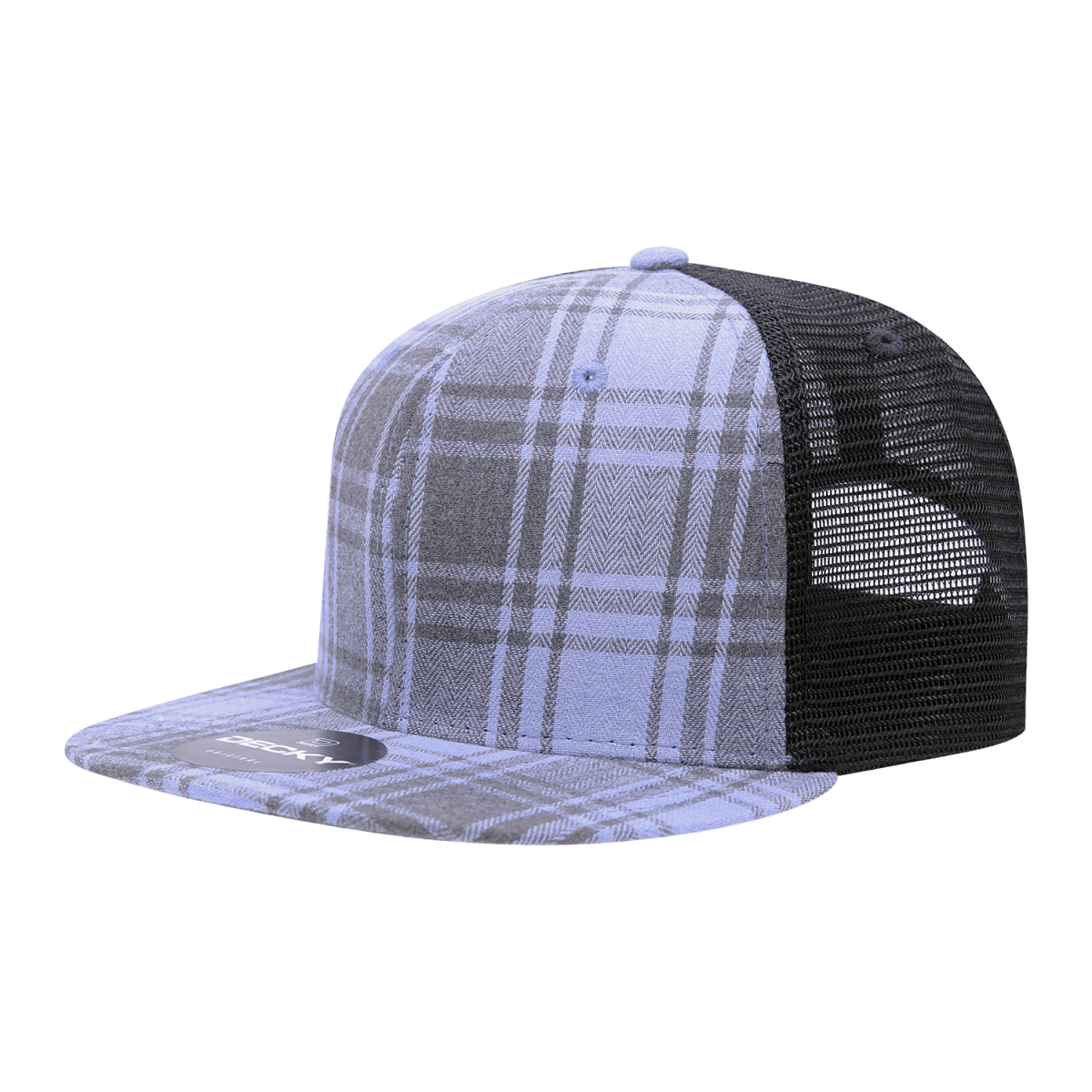 Decky 6 Panel High Profile Structured Plaid Trucker | Decky 6016 6016 - 153 OSFM