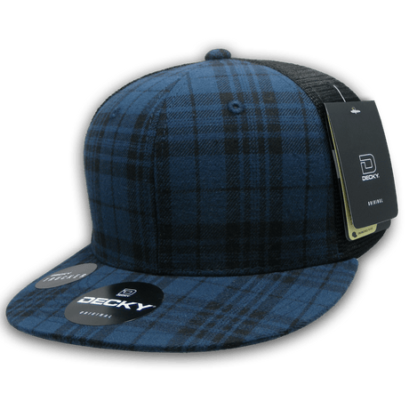 Decky 6 Panel High Profile Structured Plaid Trucker | Decky 6016 6016 - 154 OSFM