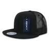 Decky 6 Panel High Profile Structured Ripstop Trucker | Decky 241 Black OSFM