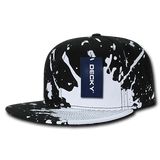 Decky 6 Panel High Profile Structured Splat Snapback | Decky 1125 Black OSFM