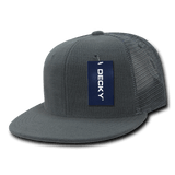 Decky 6 Panel High Profile Structured Terry Trucker | Decky 1081 Dark Grey/Dark Grey OSFM