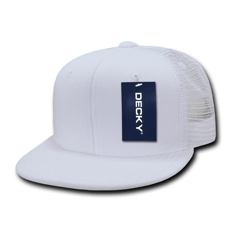 Decky 6 Panel High Profile Structured Terry Trucker | Decky 1081 White/White OSFM