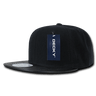 Decky 6 Panel High Profile Structured Vinyl Snapback | Decky 1071 Black/Black OSFM