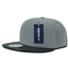 Decky 6 Panel High Profile Structured Vinyl Snapback | Decky 1071 Grey/Black OSFM
