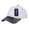 Decky 6 Panel Low Profile Relaxed Bandanna Bill Dad Hat | Decky 256 White/Navy OSFM Hats
