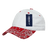 Decky 6 Panel Low Profile Relaxed Bandanna Bill Dad Hat | Decky 256 White/Red OSFM Hats