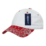 Decky 6 Panel Low Profile Relaxed Bandanna Bill Dad Hat | Decky 256 White/Red OSFM Hats