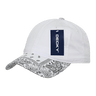 Decky 6 Panel Low Profile Relaxed Bandanna Bill Dad Hat | Decky 256 White/White OSFM Hats