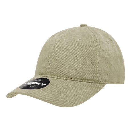 Decky 6 Panel Low Profile Relaxed Brushed Cotton Dad Hat | Decky 112 Khaki OSFM Hats