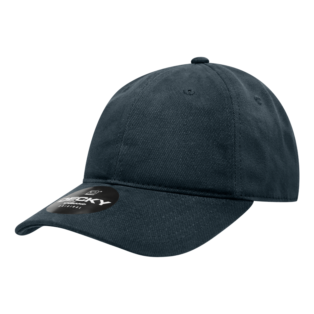 Decky 6 Panel Low Profile Relaxed Brushed Cotton Dad Hat | Decky 112 Navy OSFM Hats