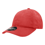 Decky 6 Panel Low Profile Relaxed Brushed Cotton Dad Hat | Decky 112 Red OSFM Hats