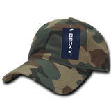 Decky 6 Panel Low Profile Relaxed Camo Dad Hat | Decky 216 Woodland OSFM Hats