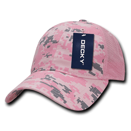 Decky 6 Panel Low Profile Relaxed Camo Trucker | Decky 225 Pink Digital OSFM