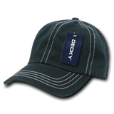 Decky 6 Panel Low Profile Relaxed Contra - Stitch Dad Hat | Decky 111 Black OSFM Hats