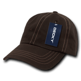 Decky 6 Panel Low Profile Relaxed Contra - Stitch Dad Hat | Decky 111 Brown OSFM Hats