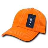 Decky 6 Panel Low Profile Relaxed Contra - Stitch Dad Hat | Decky 111 Orange OSFM Hats
