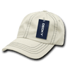 Decky 6 Panel Low Profile Relaxed Contra - Stitch Dad Hat | Decky 111 Stone OSFM Hats