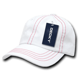 Decky 6 Panel Low Profile Relaxed Contra - Stitch Dad Hat | Decky 111 White OSFM Hats