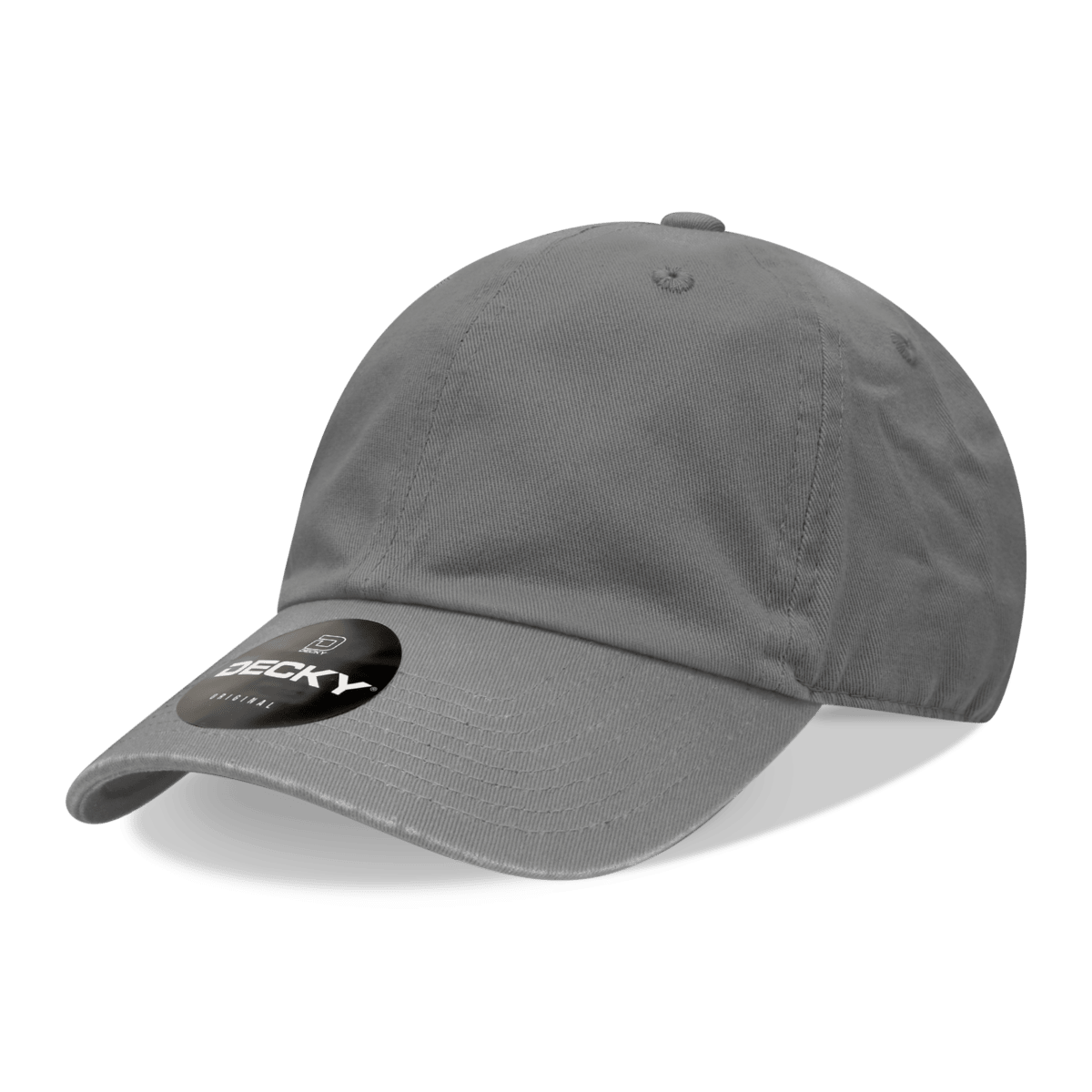 Decky 6 Panel Low Profile Relaxed Cotton Dad Hat | Decky 205 Charcoal OSFM Hats