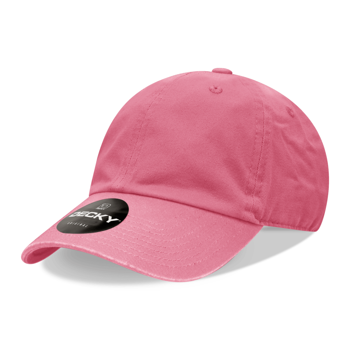 Decky 6 Panel Low Profile Relaxed Cotton Dad Hat | Decky 205 Dk. Pink OSFM Hats