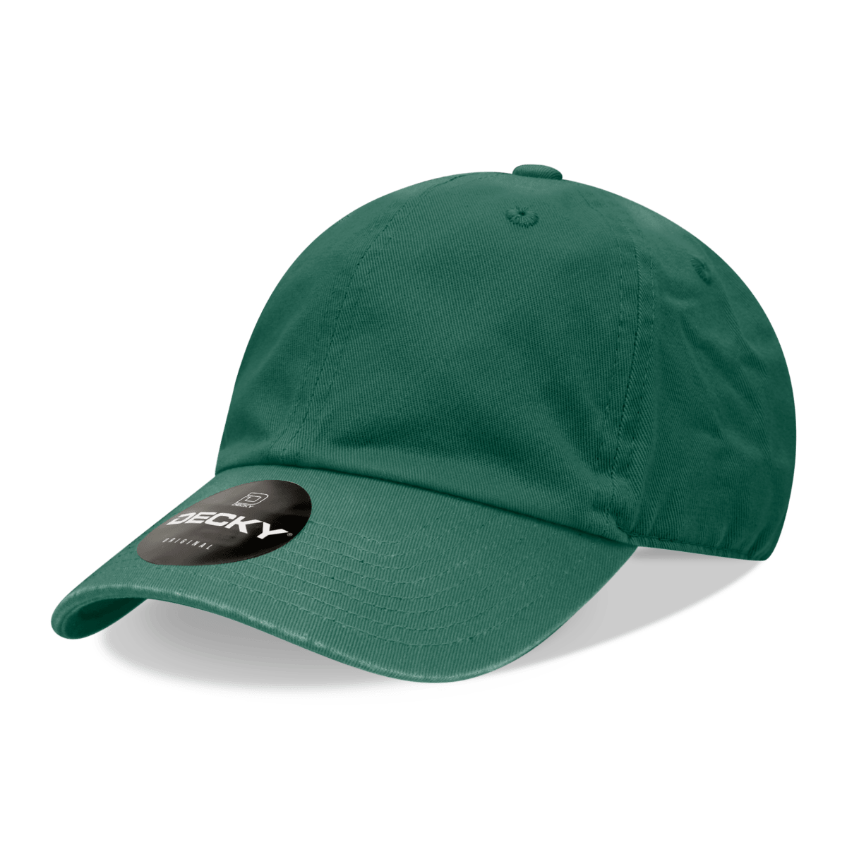 Decky 6 Panel Low Profile Relaxed Cotton Dad Hat | Decky 205 Hunter Green OSFM Hats