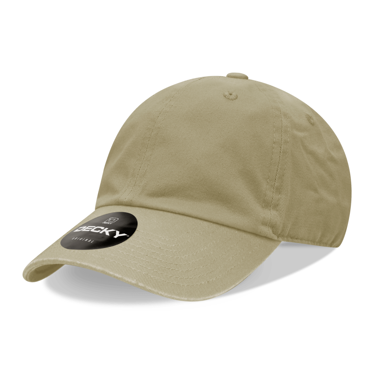 Decky 6 Panel Low Profile Relaxed Cotton Dad Hat | Decky 205 Khaki OSFM Hats
