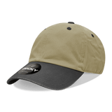 Decky 6 Panel Low Profile Relaxed Cotton Dad Hat | Decky 205 Khaki/Black OSFM Hats