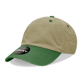 Decky 6 Panel Low Profile Relaxed Cotton Dad Hat | Decky 205 Khaki/Forest OSFM Hats
