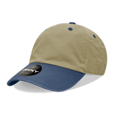 Decky 6 Panel Low Profile Relaxed Cotton Dad Hat | Decky 205 Khaki/Navy OSFM Hats