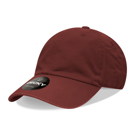 Decky 6 Panel Low Profile Relaxed Cotton Dad Hat | Decky 205 Maroon OSFM Hats