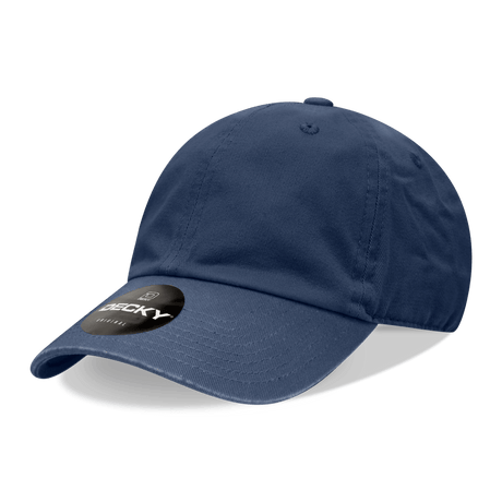 Decky 6 Panel Low Profile Relaxed Cotton Dad Hat | Decky 205 Navy OSFM Hats