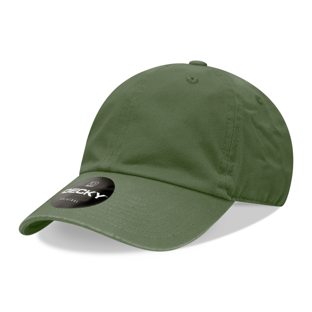 Decky 6 Panel Low Profile Relaxed Cotton Dad Hat | Decky 205 Olive OSFM Hats
