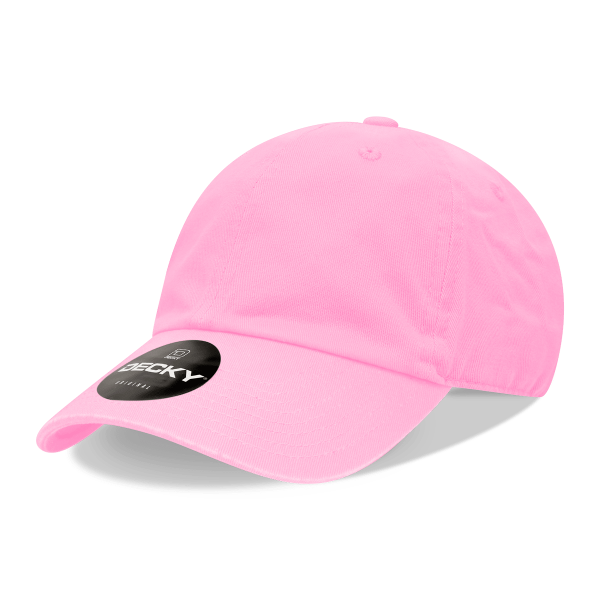 Decky 6 Panel Low Profile Relaxed Cotton Dad Hat | Decky 205 Pink OSFM Hats